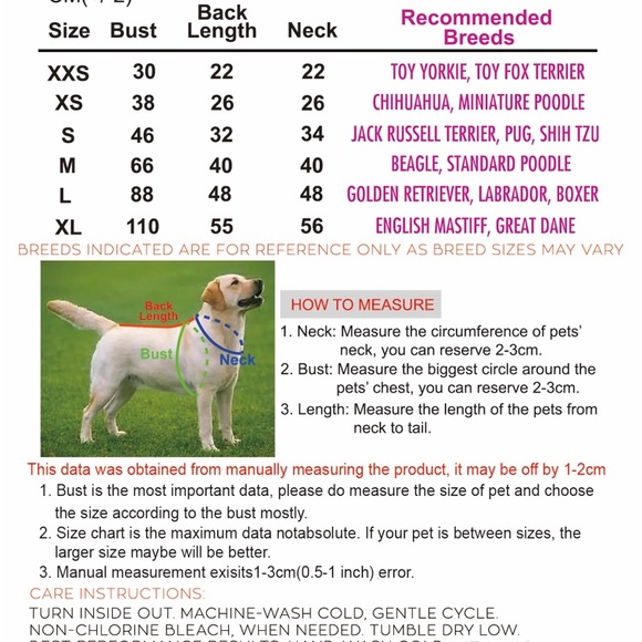 Polka Dot Pattern Reversible Pet Coat S Pink - Picture 6 of 6